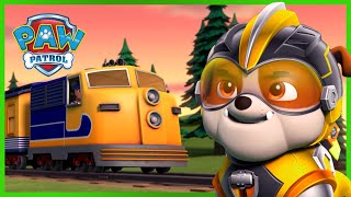 Mighty Rubble Saves a Train and More Rescue Moments  PAW Patrol  Cartoons for Kids Compilation [upl. by Nameloc864]