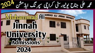 Muhammad ali jinnah university karachi spring admissions 2024  MAJU Muhammad ali jinnah university [upl. by Attolrahc]