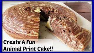 HOW TO MAKE A HOMEMADE ZEBRA CAKE  AN AWESOME ANIMAL PRINT CAKE RECIPE [upl. by Liane]