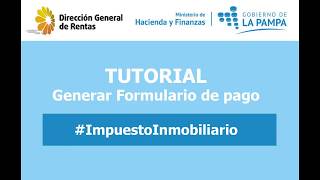 Impuesto Inmobiliario Urbano y Suburbano o Rural  Generar Formulario de Pago [upl. by Amory]