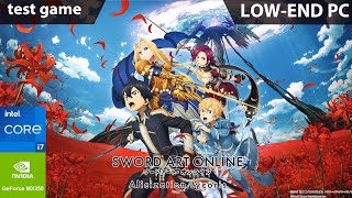 Sword Art Online Alicization Lycoris Low End PC  GeForce MX350  Core i7 11th Gen  8gb RAM [upl. by Raknahs407]