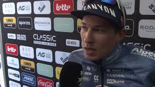 Jasper Philipsen  Interview at the finish  Classic BruggeDe Panne 2024 [upl. by Eitsirc]