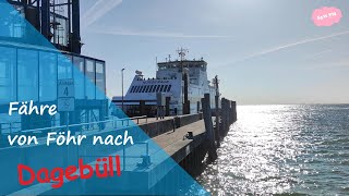 Fähre von Föhr nach Dagebüll 4K ferry north sea [upl. by Llerrut]