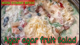 AGAR AGAR FRUIT SALAD  how to cook easy agar agar recipe  AGAR AGAR RECIPE Panlasang pinoy [upl. by Ecnerwaled]