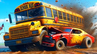 When Buses RUIN Derby Races in Wreckfest Multiplayer [upl. by Nahshon251]