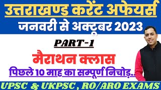 Uttarakhand Current Affairs 2023  January to October 2023 Part1  Uttarakhand GK [upl. by Janaya]