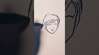 Simple anime face drawing drawing art facedrawing anime [upl. by Olonam858]