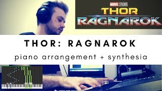 Thor Ragnarok Soundtrack  Piano Cover Main Theme and Ragnarok Suite  Synthesia Tutorial  MIDI [upl. by Rosenwald498]