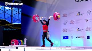 Sarah Ahmed All Lifts 2015 Junior World Weightlifting Championships [upl. by Rayham193]