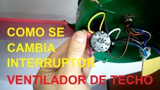 Fracaso en el cambio del interruptor de una lampara de techo con ventilador 054 [upl. by Leiru]