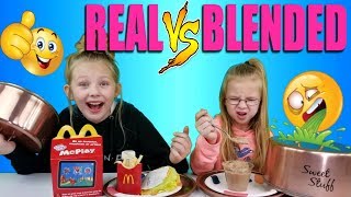 REAL FOOD VS BLENDED FOOD CHALLENGE [upl. by Ellenej]