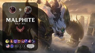 Malphite Mid vs Zed  NA Grandmaster Patch 1323 [upl. by Hattie]