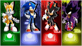 Tailes 🆚 Sonic 🆚 Black Sonic 🆚 Bad Sonic  Tiles Hop Battle 16 [upl. by Eugine]