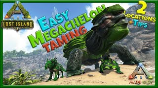 🐢 Megachelon Taming amp Locations 🌴 Lost Island 🌴 ARK Made Easy [upl. by Kenweigh]