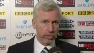 NEWS Sport  Wigan 21 Newcastle Alan Pardew dismayed by awful tackle [upl. by Atsira]