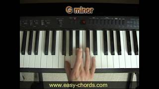 Gm Chord Piano  how to play G minor chord on the piano [upl. by Cnahc]