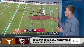 BREAKDOWN of the Texas and Texas AampM QBs ahead of their matchup 📍 ModeloUSA  The CFB Show [upl. by Castara]