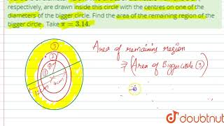 A circle is of diameter 12 cm Two circles of diameters 4 cm and 8 cm respectively are drawn i [upl. by Dallas627]