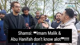 Shamsi ❝Imam Malik amp Abu Hanifah dont know alot❞ Speakers Corner DUSDawah salafi madkhali [upl. by Aivil]