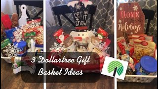 3 Dollartree Christmas Gift Basket Ideas [upl. by Henryson794]