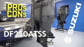 PROs and CONs NEW SUZUKI 250HP Digital Outboard on Bass Boat DF250ATSS [upl. by Pros]