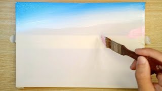 Simple Way to Paint a Lavender Field  Acrylic Painting For Beginners [upl. by Galligan]