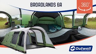 Outwell Broadlands 6A Air Tent  360 video 2019 [upl. by Feltie]