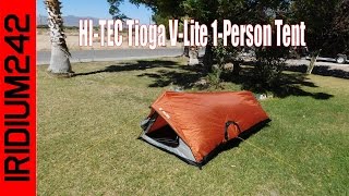 HI TEC Tioga V Lite 1 Person Tent Review And Set Up [upl. by Hsuk]