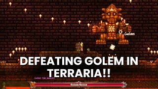 I Defeated Golem In Terraria [upl. by Reimer]