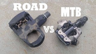 MTB vs Road SPD Clipless Pedals [upl. by Enymzaj]