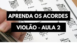 Aprendendo Acordes Violão Aula 2 [upl. by Onitsoga99]