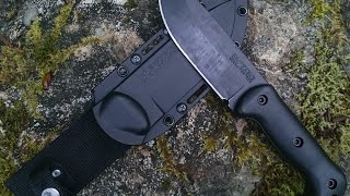 Ka Bar Becker BK2 Campanion Fixed Blade US Made Bushcraft Survival BugOut Knife Chopping Demo Test [upl. by Pollack]