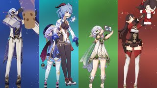 Genshin characters with Furinas idle animation  Part 2 [upl. by Nnor]