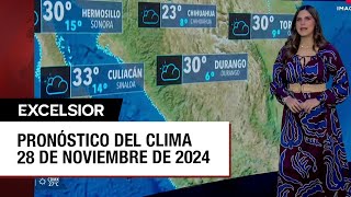 Clima para hoy 28 de noviembre de 2024 [upl. by Jeramey]