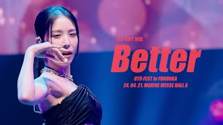 보아 BoA  Better CUT EDIT VER 2024 UTO FEST in FUKUOKA 20240421 [upl. by Aihsoem]