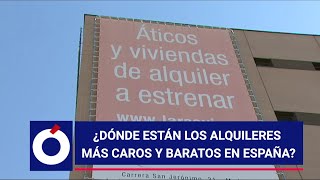 ¿Dónde están los alquileres más caros y baratos en España [upl. by Niwrek112]