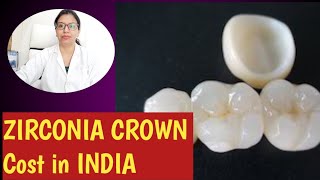 Zirconia Crown  Zirconia crown cost in India [upl. by Atiseret]