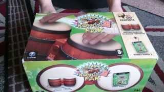 Nostalgamer Unboxes PAL UK Donkey Konga 2 Pak With DK Bongos Nintendo Gamecube Wii [upl. by Eilrebmik]