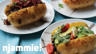 Jacket Potato Recept  njammie [upl. by Ahcsatan]