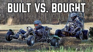 Shifter Kart vs CVT in Backyard Go Kart THRASH  Drag Race Circuit Race Mud Run [upl. by Ramraj]