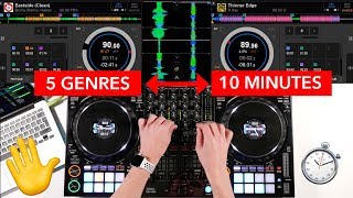 5 Genres in 10 Minutes Mixing amp Transition Ideas  Pioneer DDJ 1000 DJ Mix [upl. by Ahseiyt873]