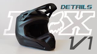 NEW FOX V1 HELMET  UNBOXING amp DETAILS SIZE M  Youth L EQUIPMENT REVIEW [upl. by Nemra558]