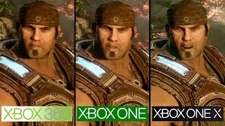 Gears of War 3  Xbox 360 vs Xbox One vs Xbox One X  4K Graphics Comparison [upl. by Iad]