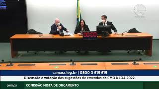 Orçamento  Discussão e votação das sugestões de emendas da CMO à LOA 2022  09112021Parte 1 [upl. by Anwahsed]