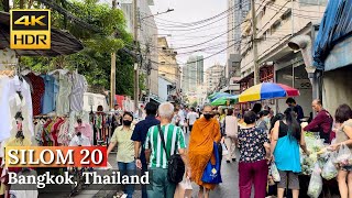 BANGKOK Silom 20 Morning Market quotExploring Local Market amp Thai Street Foodsquot Thailand 4K HDR [upl. by Blair]