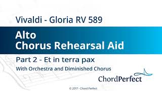 Vivaldis Gloria Part 2  Et in terra pax  Alto Chorus Rehearsal Aid [upl. by Bahr]