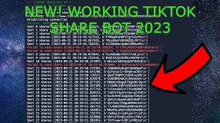 NEW WORKING TIKTOK SHARE BOT  2023 [upl. by Ahsimac]