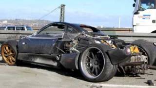 Pagani C9 Prototype Crash On German Highway [upl. by Airdnekal945]