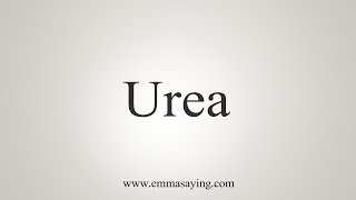 How To Say Urea [upl. by Xuagram]