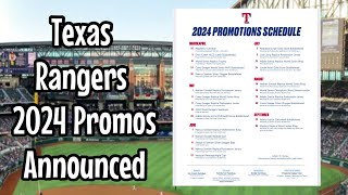 Texas Rangers Promos Schedule Released [upl. by Bartolome141]